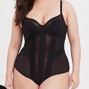Torrid black mesh bodysuit size 2